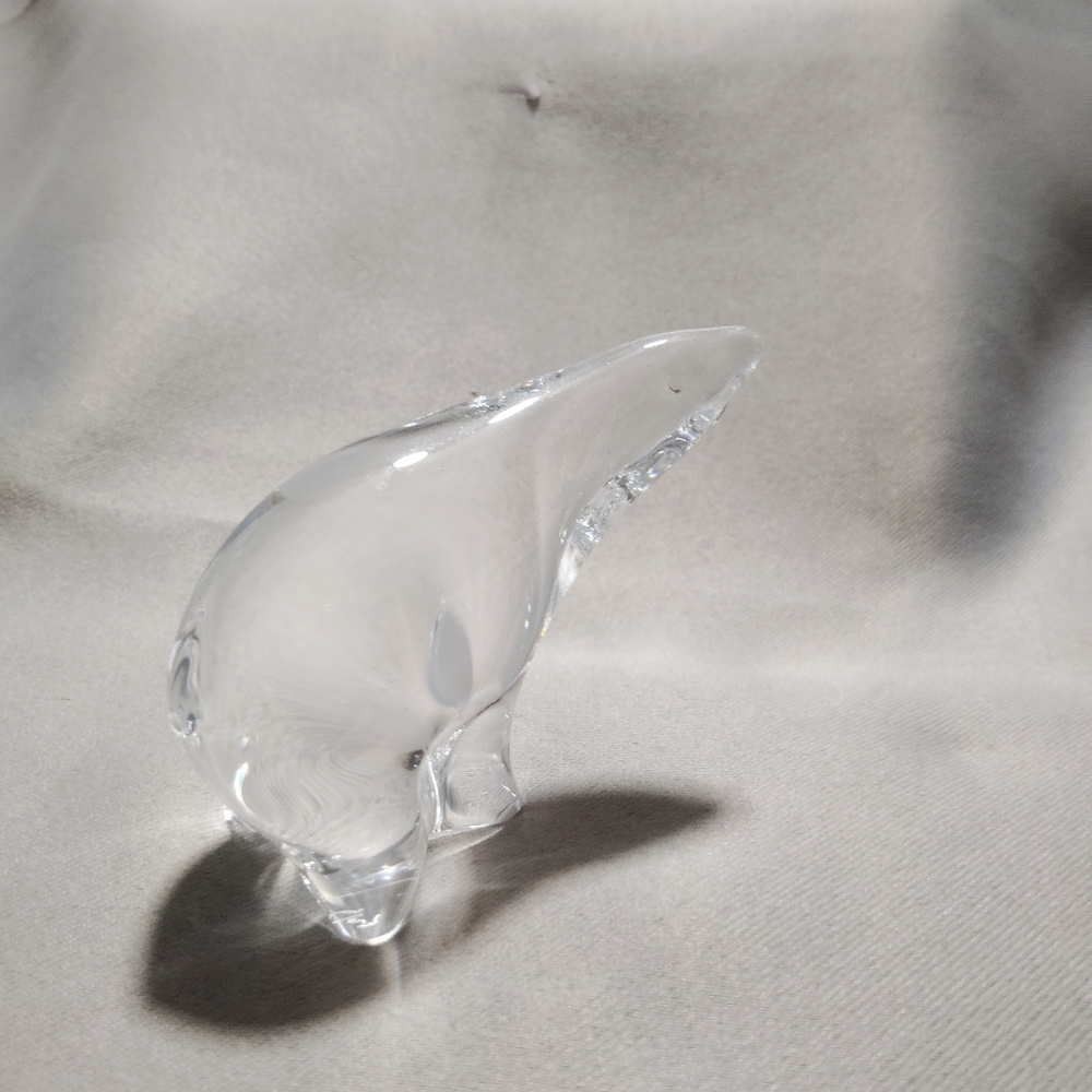 Crystal Polar Bear Sculpture Figurine Maleras Sweden Signed by Folke Walving